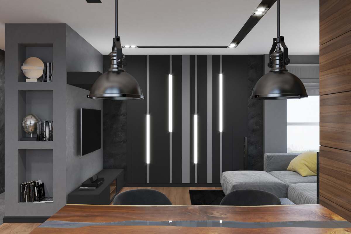 Гостиная, кухня, прихожка