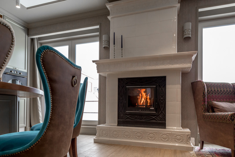 Кухня-гостиная в твидовом костюме