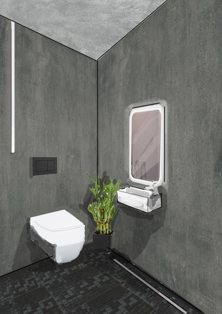 Душевая в бетоне