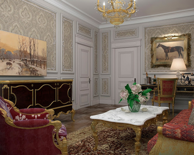 Interior design of Lux apartments of the Bariatinsky Palace
