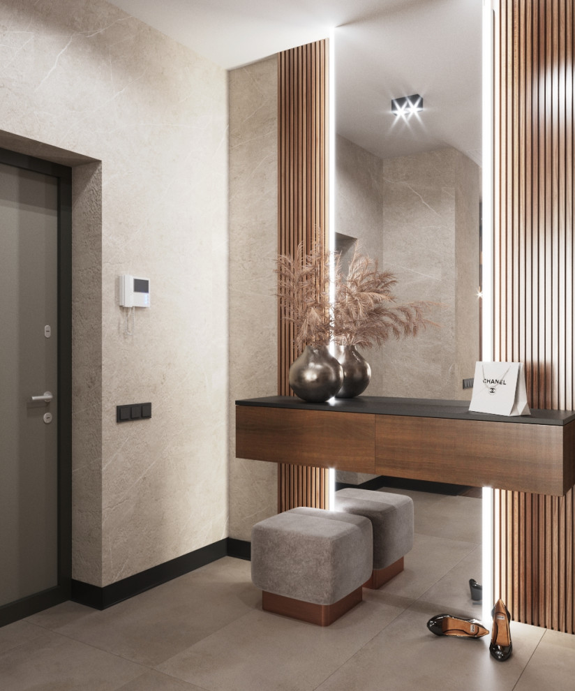 Прихожая с гардеробной в ЖК "Бульварный переулок"