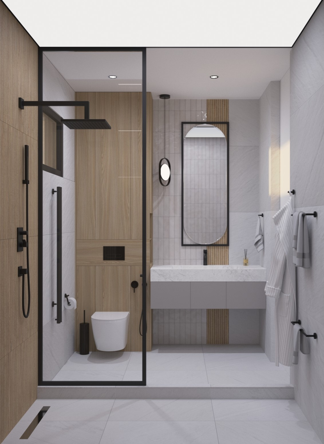 Проект загородного дома в Ленинградской области, стиль джапанди