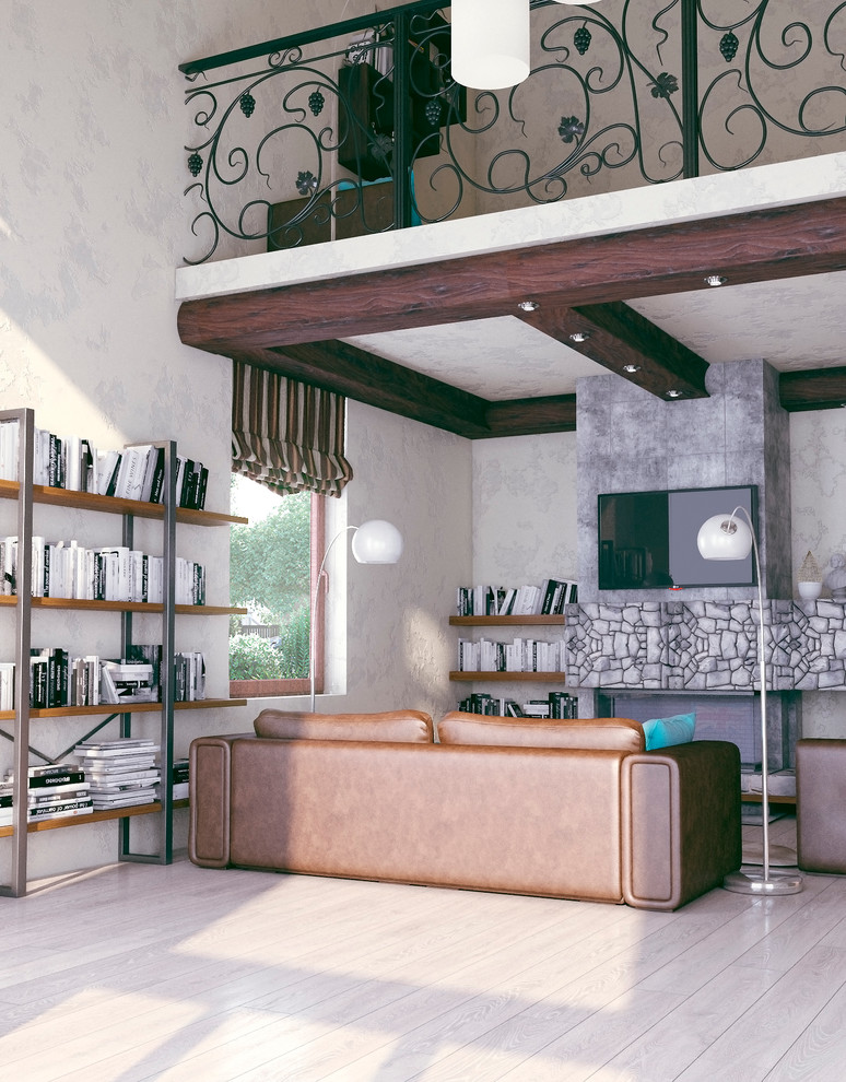 Проект кухни гостиной в жилом доме поселок Удальцово