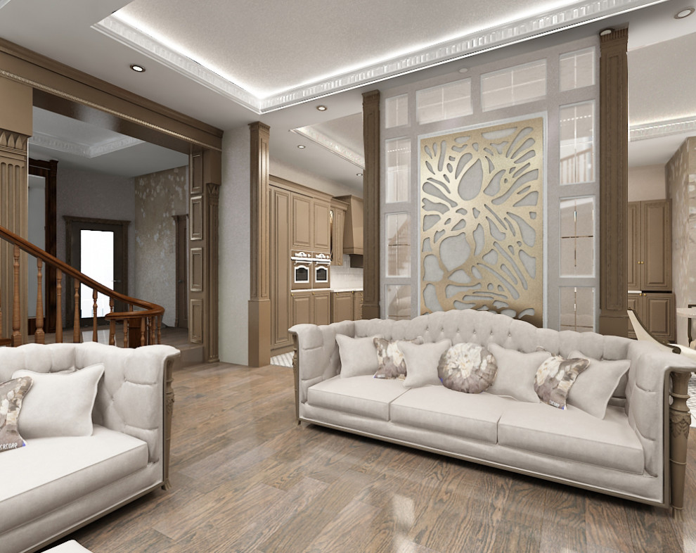 Обложка проекта: Дом с большой, просторной кухней.