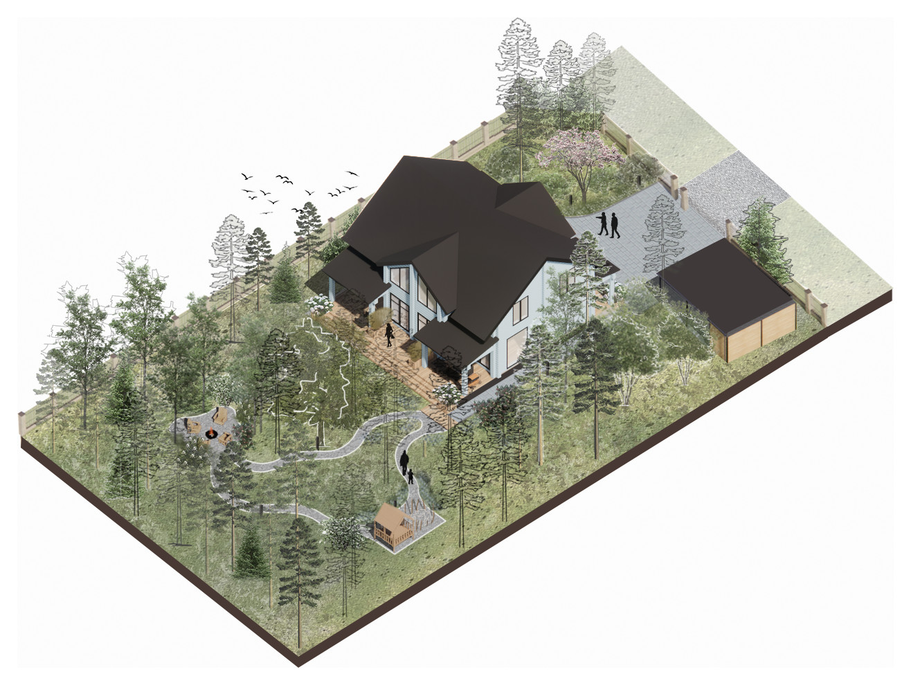 Аксонометрия Репино парк