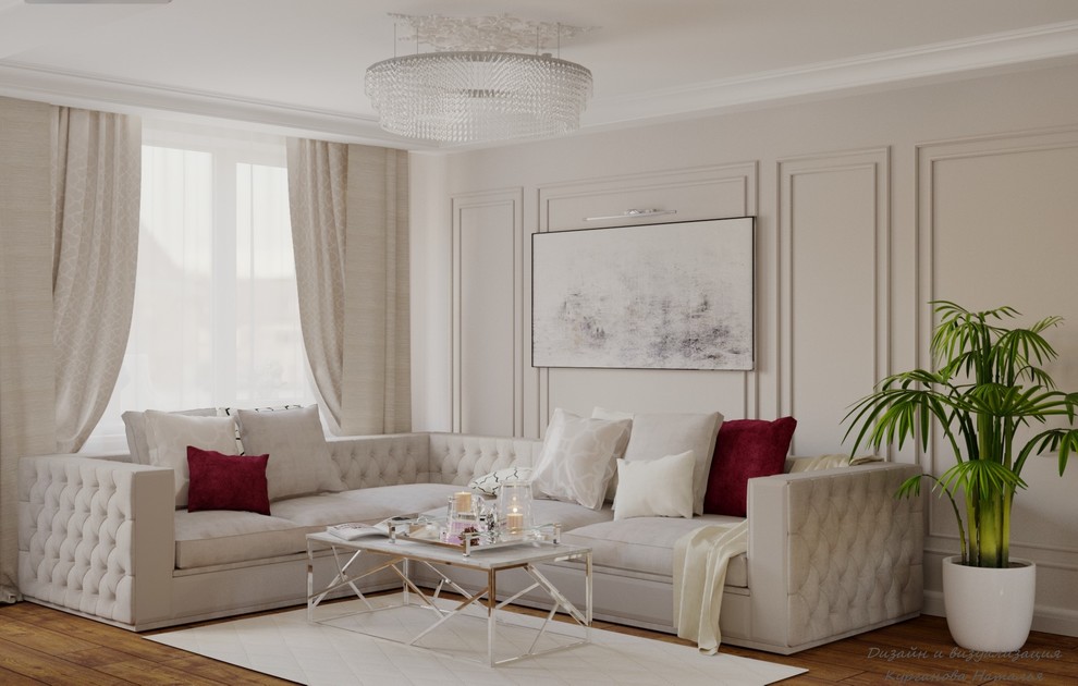 Дизайн-проект четырехкомнатной квартиры в жилом комплексе "Дом-Мегалит на Неве".