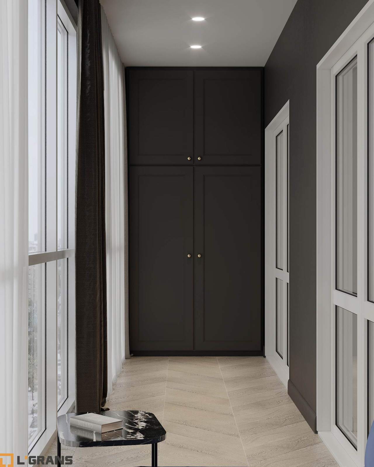 Дизайн проект интерьера 3к. квартиры в ЖК Культура