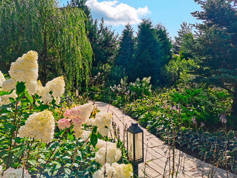 Ландшафтный дизайн участка с САДОМ ГОРТЕНЗИЙ