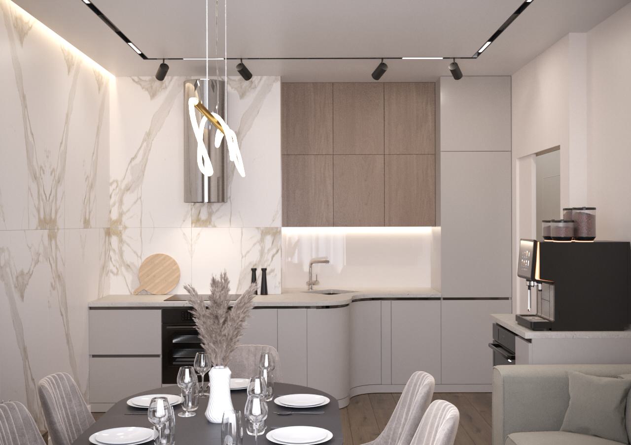 ЖК ЗилАрт дизайн интерьера для семьи из двух человек.