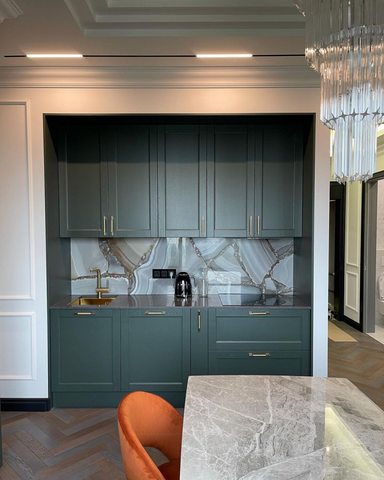 Кухня в цвете “Еловый лес”