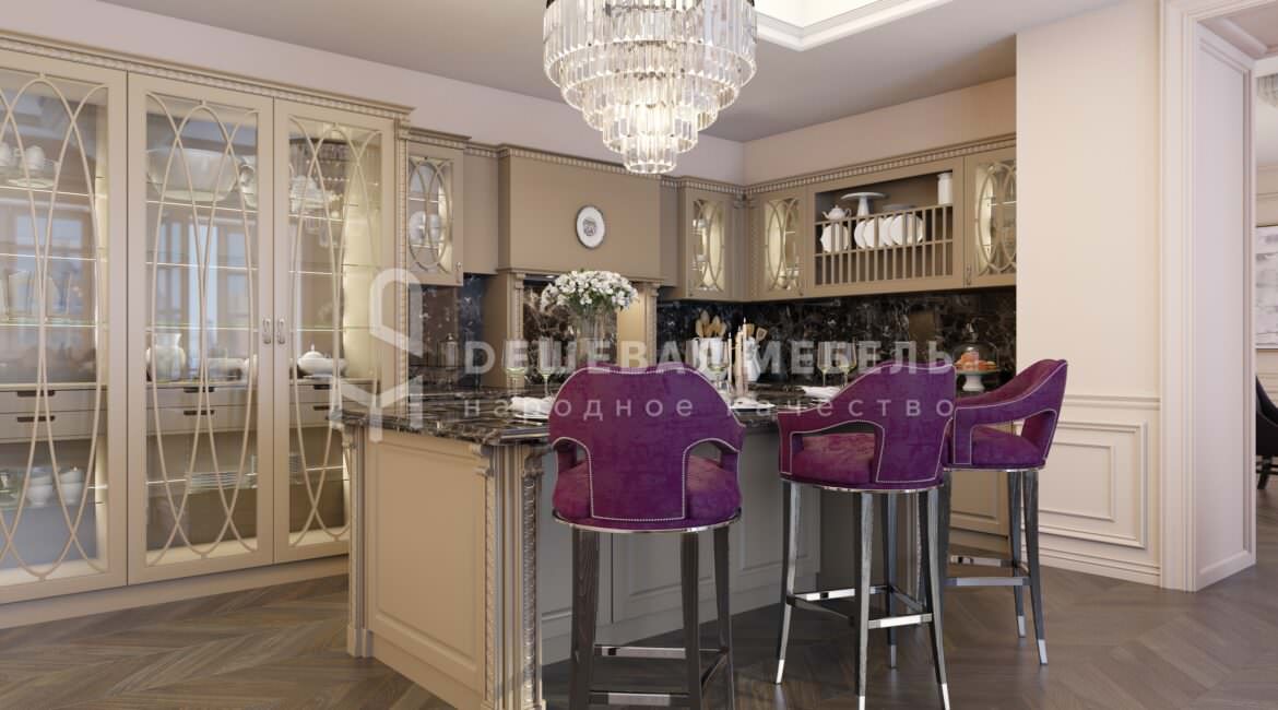 Элитная кухня "Империя арт.7" - американская классика