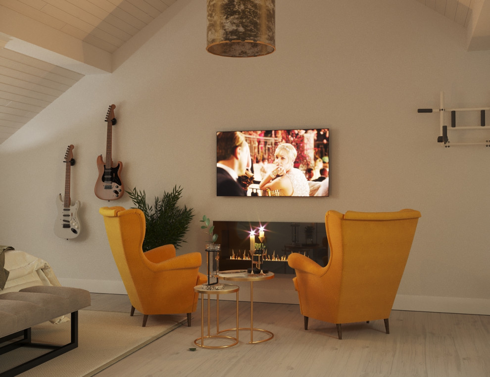 Обложка проекта: Спальня на мансардном этаже