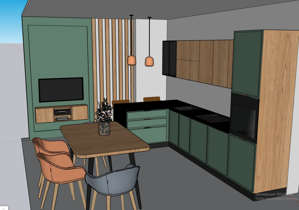 Обложка проекта: Проект: кухня в современном стиле