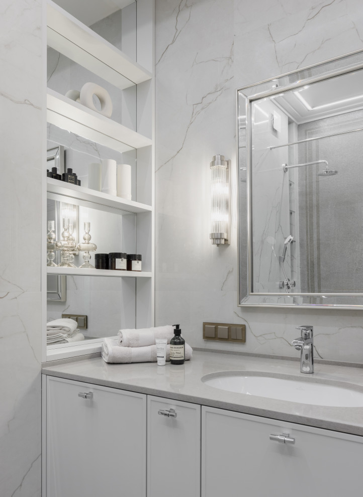 Открытые полки в ванной комнате от IDILLIO