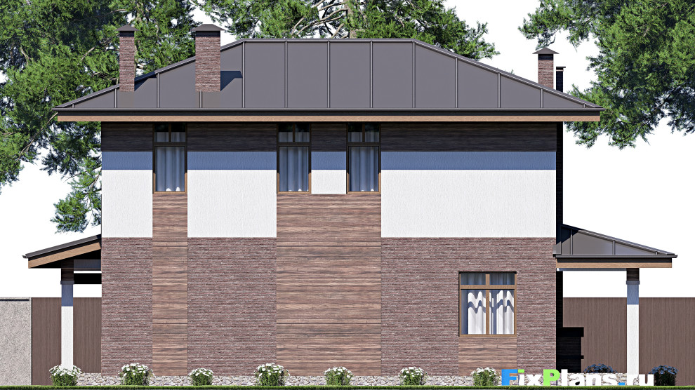 Проект двухэтажного дома 11х15 м S191м2 F-17783