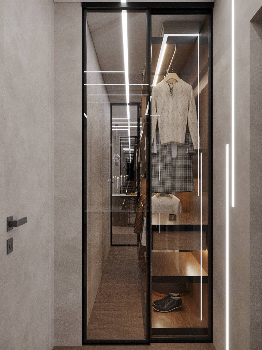 Обложка проекта: Дизайн проект коридора с гардеробом