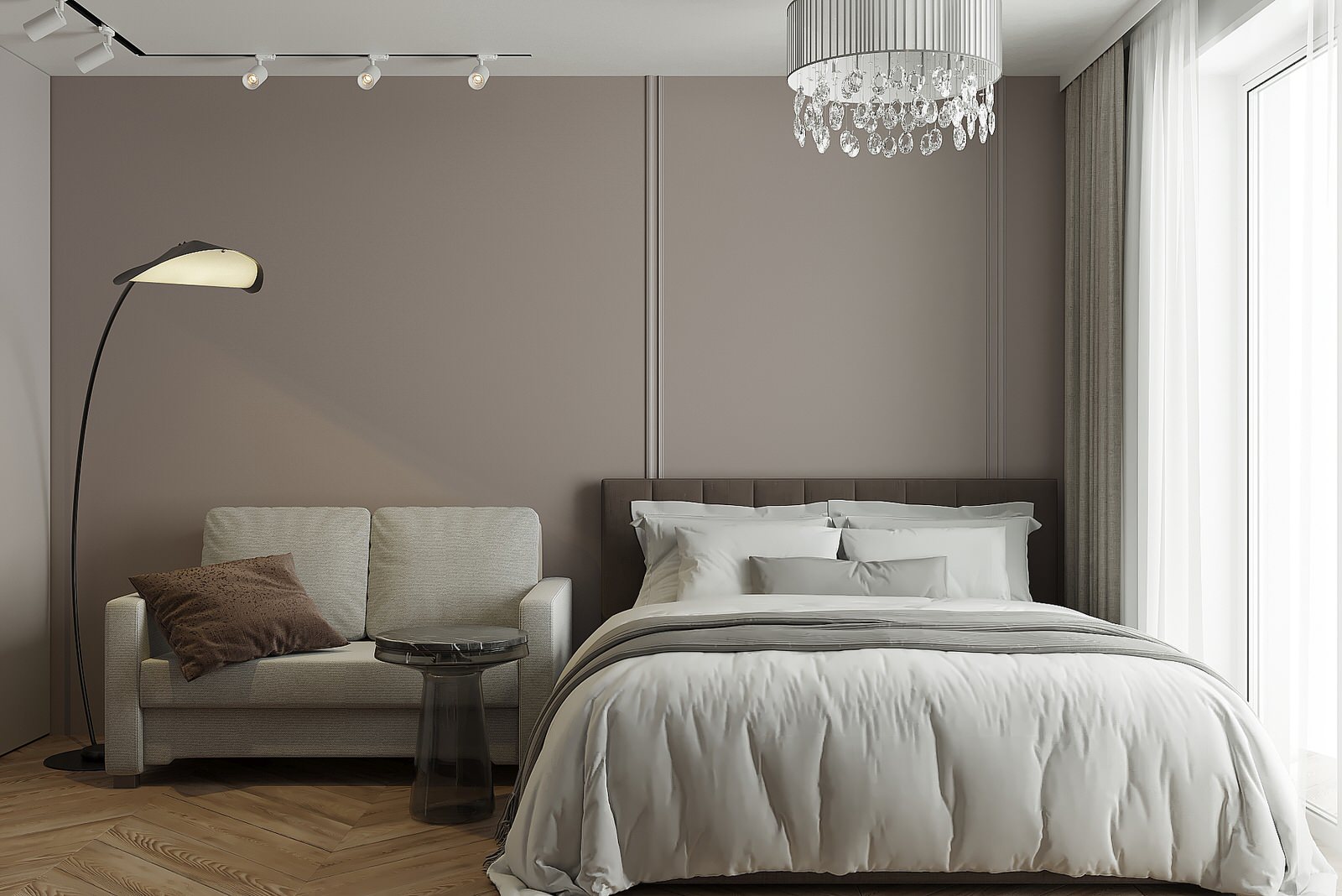 Спальня-гостиная в двухкомнатной квартире