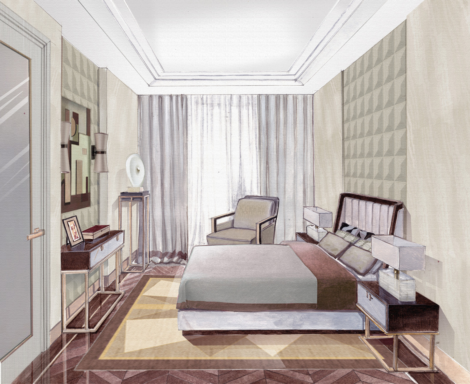 Эскизы интерьера квартиры для Полины Пидцан