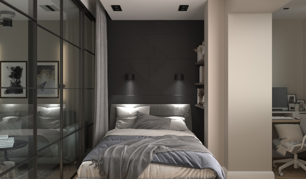 Обложка проекта: Дизайн-проект спальни/гостиной