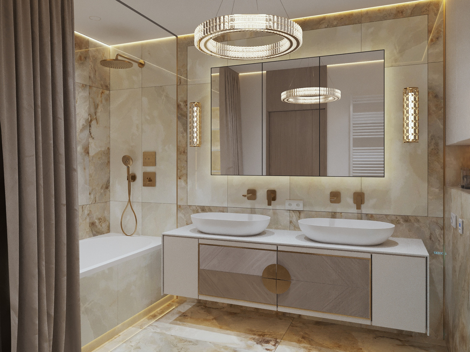 Обложка проекта: Ванные комнаты в классическом стиле