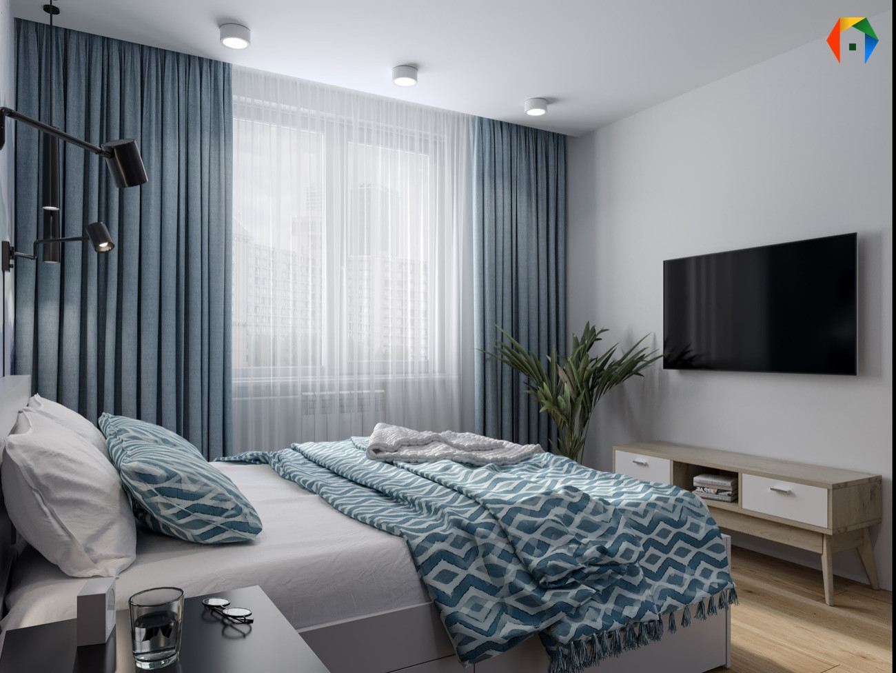 Золотой треугольник. Дизайн проект с преобладающим скандинавским стилем