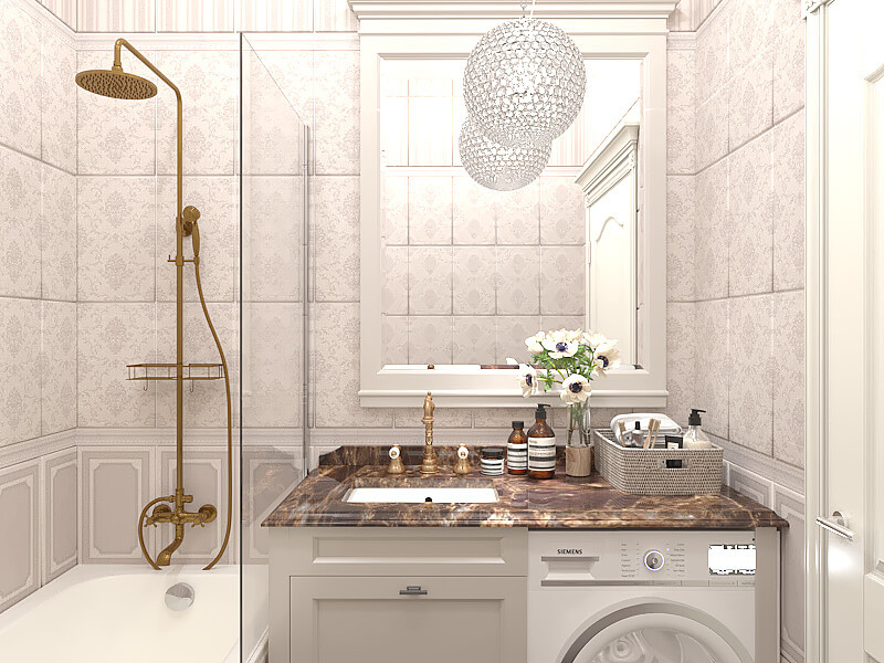 Дизайн-проект четырехкомнатной квартиры, неоклассика