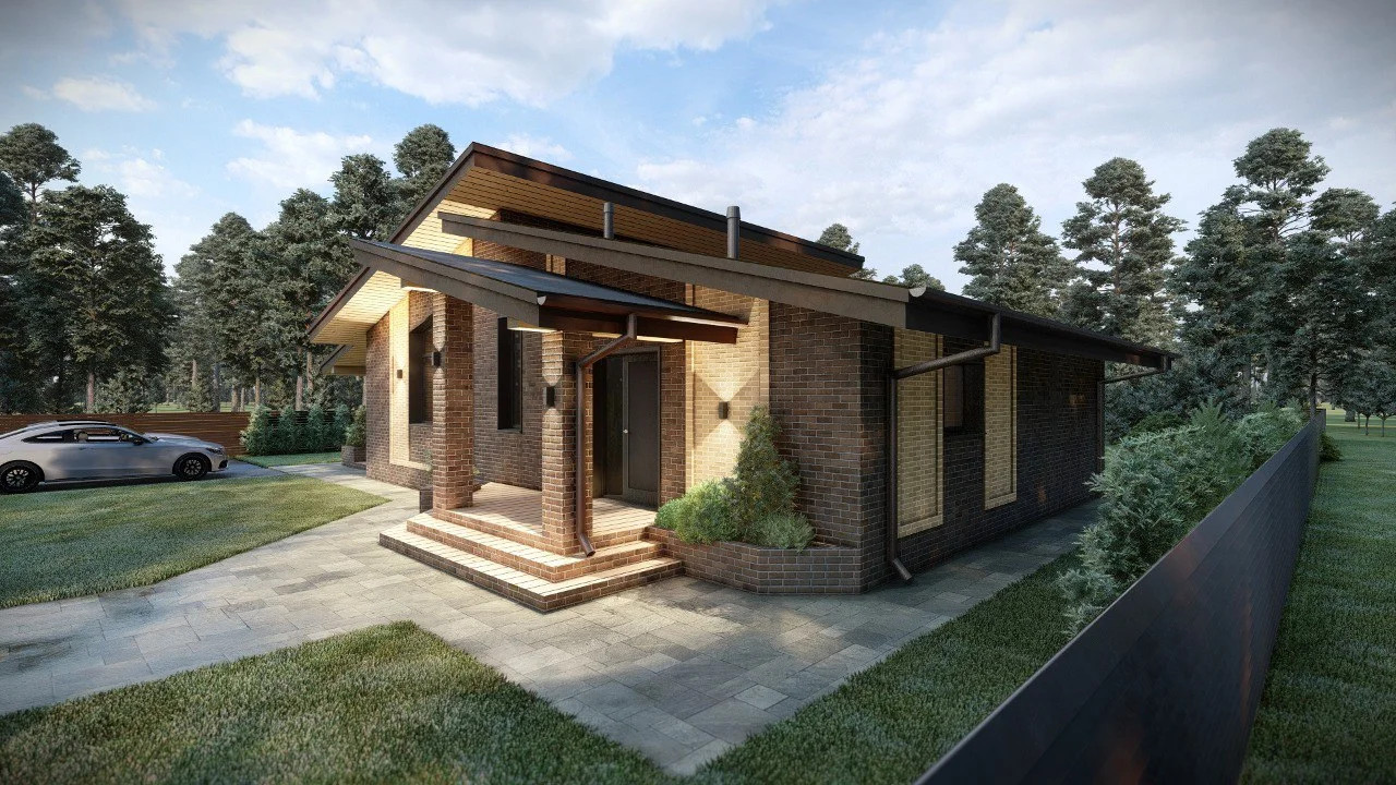 ПРОЕКТ ДОМА ИЗ КИРПИЧА 133,58М²