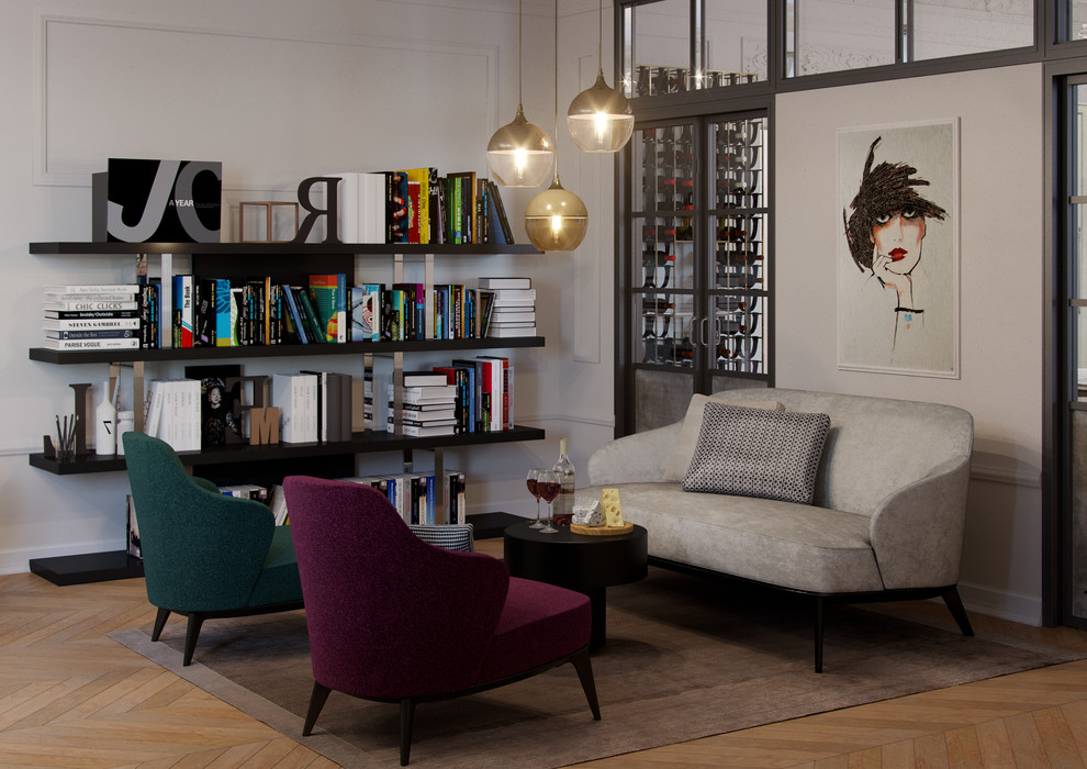 Сталинка на Ломоносовском. Дизайн гостиной в парижском стиле