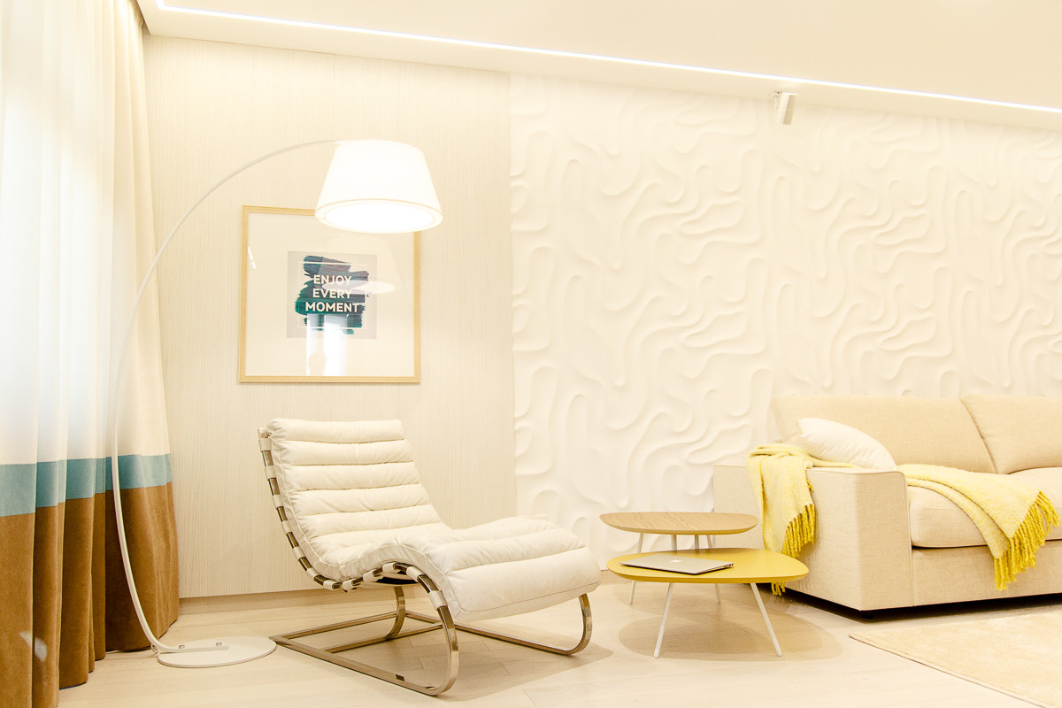 Гостиная. Реализация. Квартира для молодых и успешных