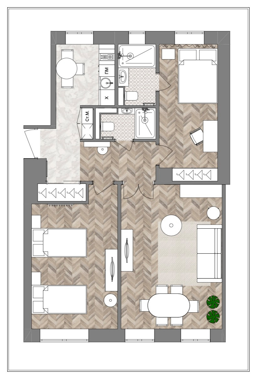До и после: Квартира в старом фонде с ретроотсылками