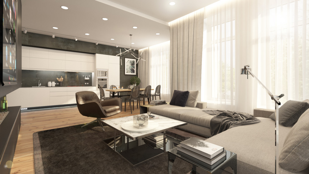 Кухня-студия в частном доме