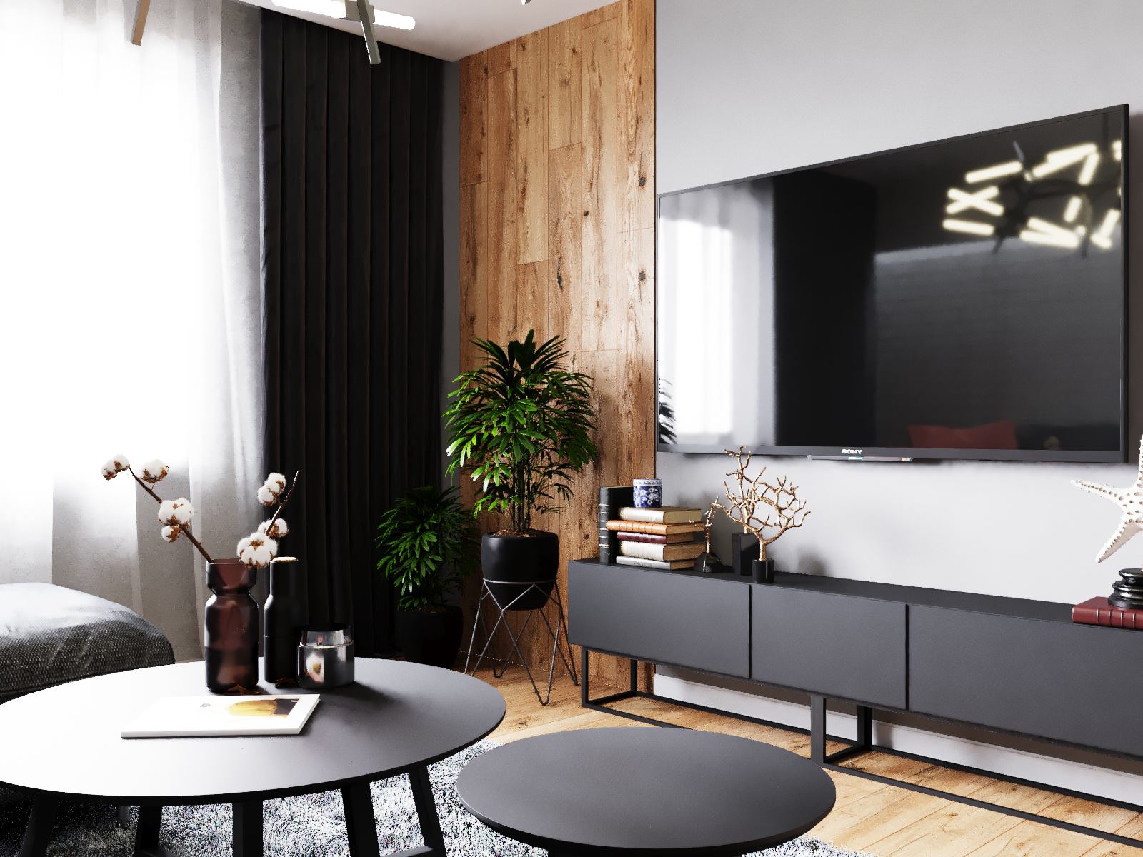 Дизайн гостиной в ЖК "Северная мыза"