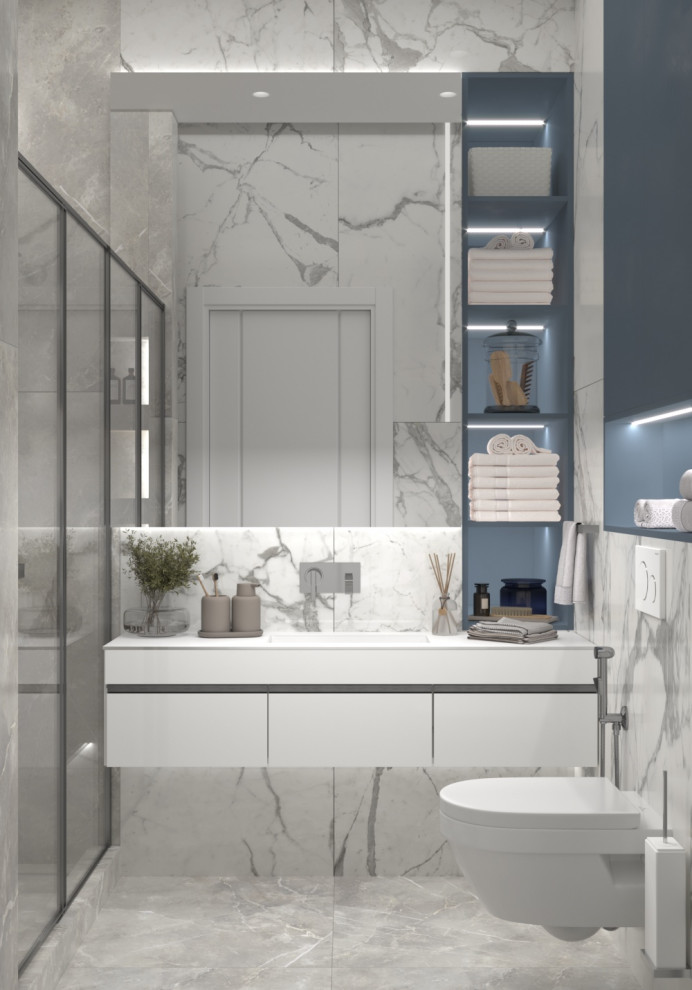 Обложка проекта: Ванная комната ЖК Донской олимп