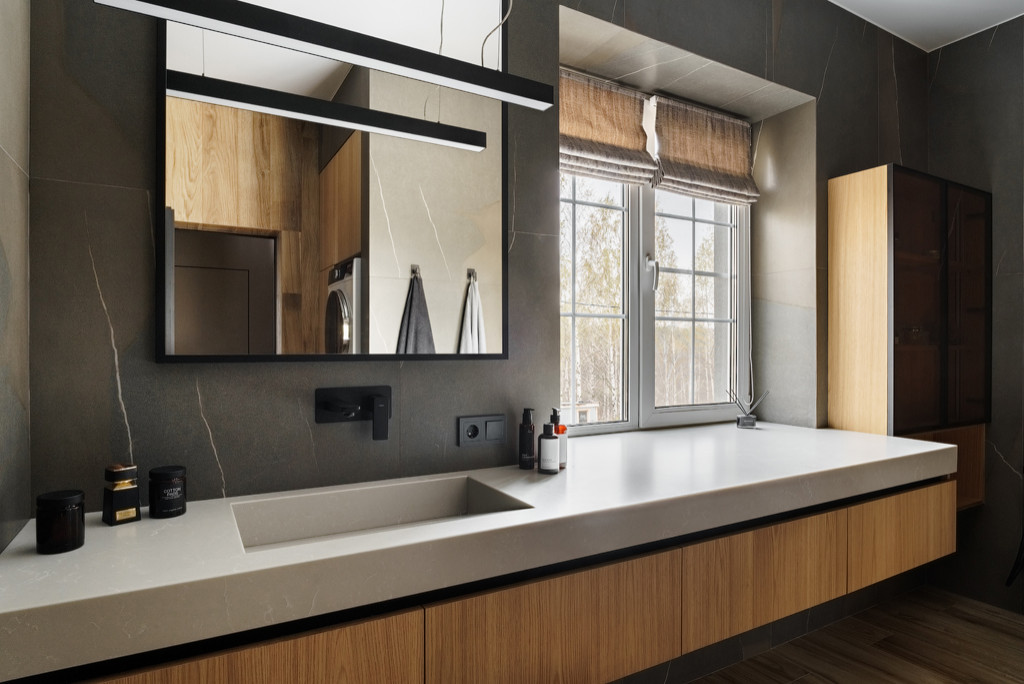 ванная столешница кварц акрил