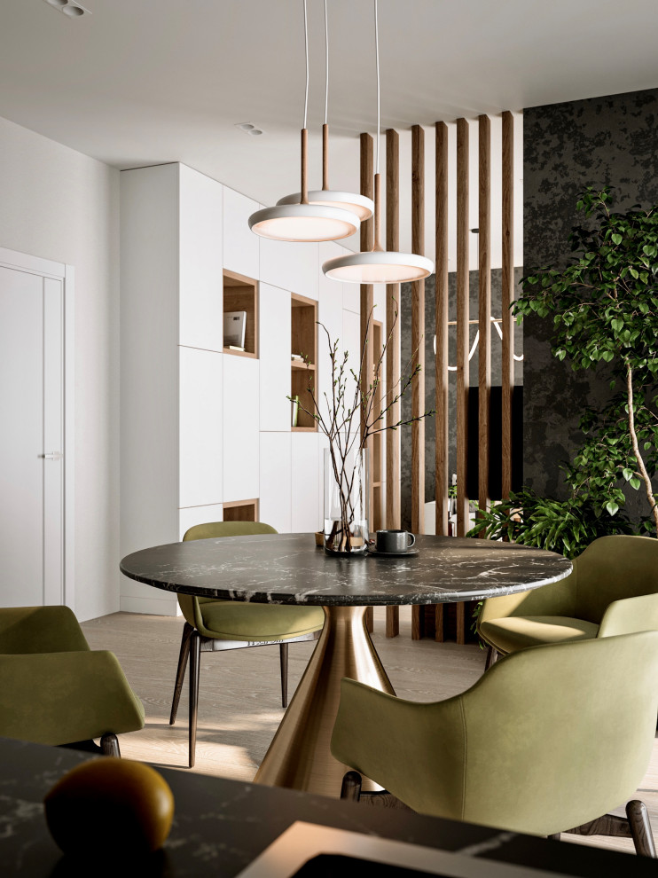 Дизайн-проект кухни-гостиной в современном стиле, г. Москва