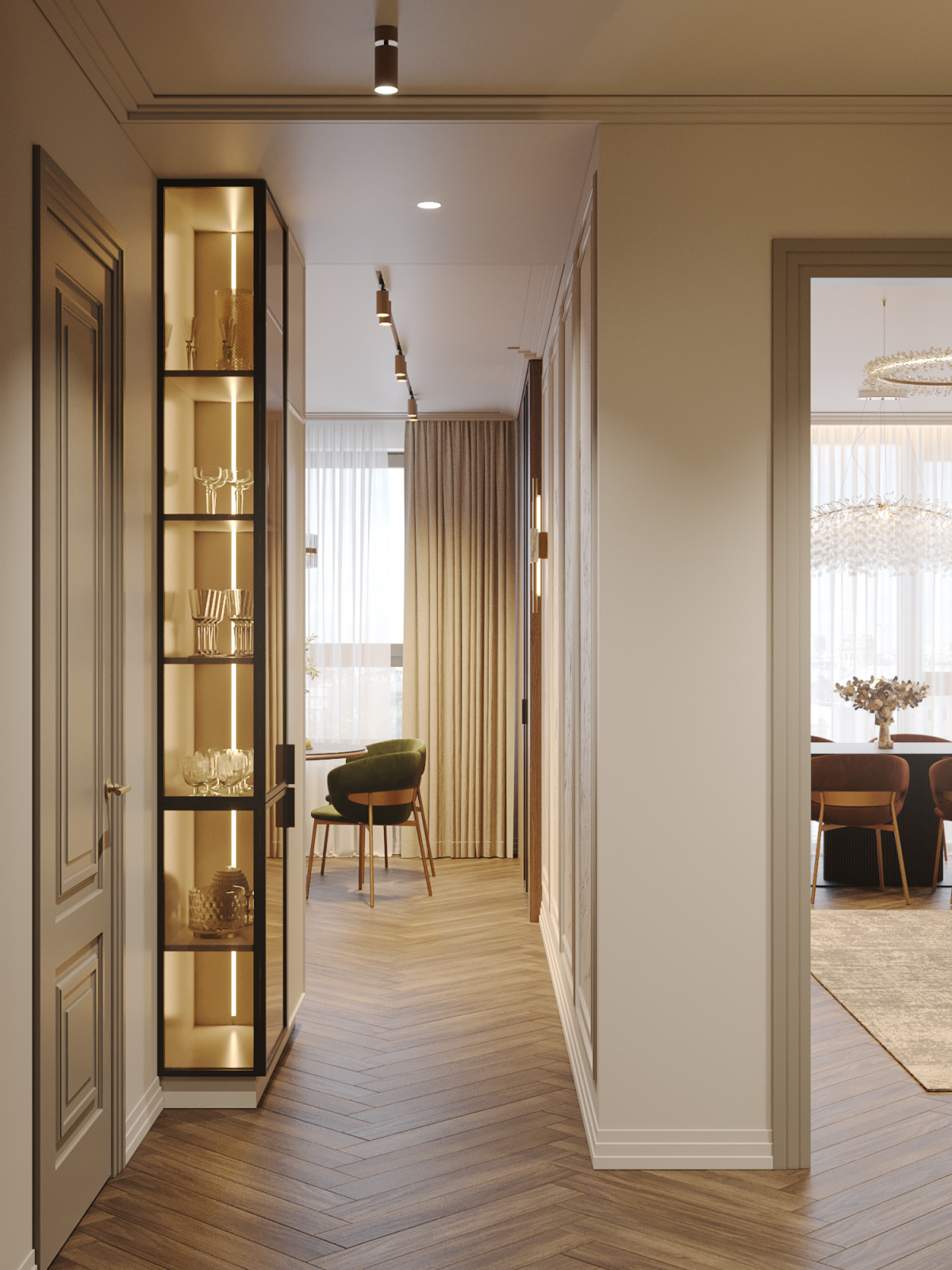 Интерьер трехкомнатной квартиры