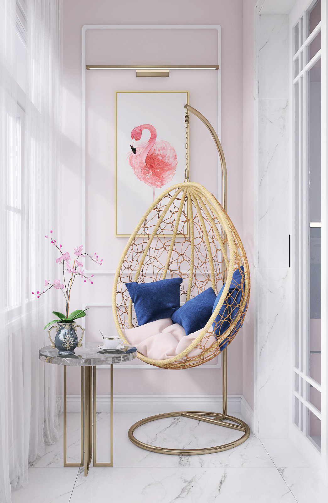 Неоклассика в оттенках нежной розы и сапфира