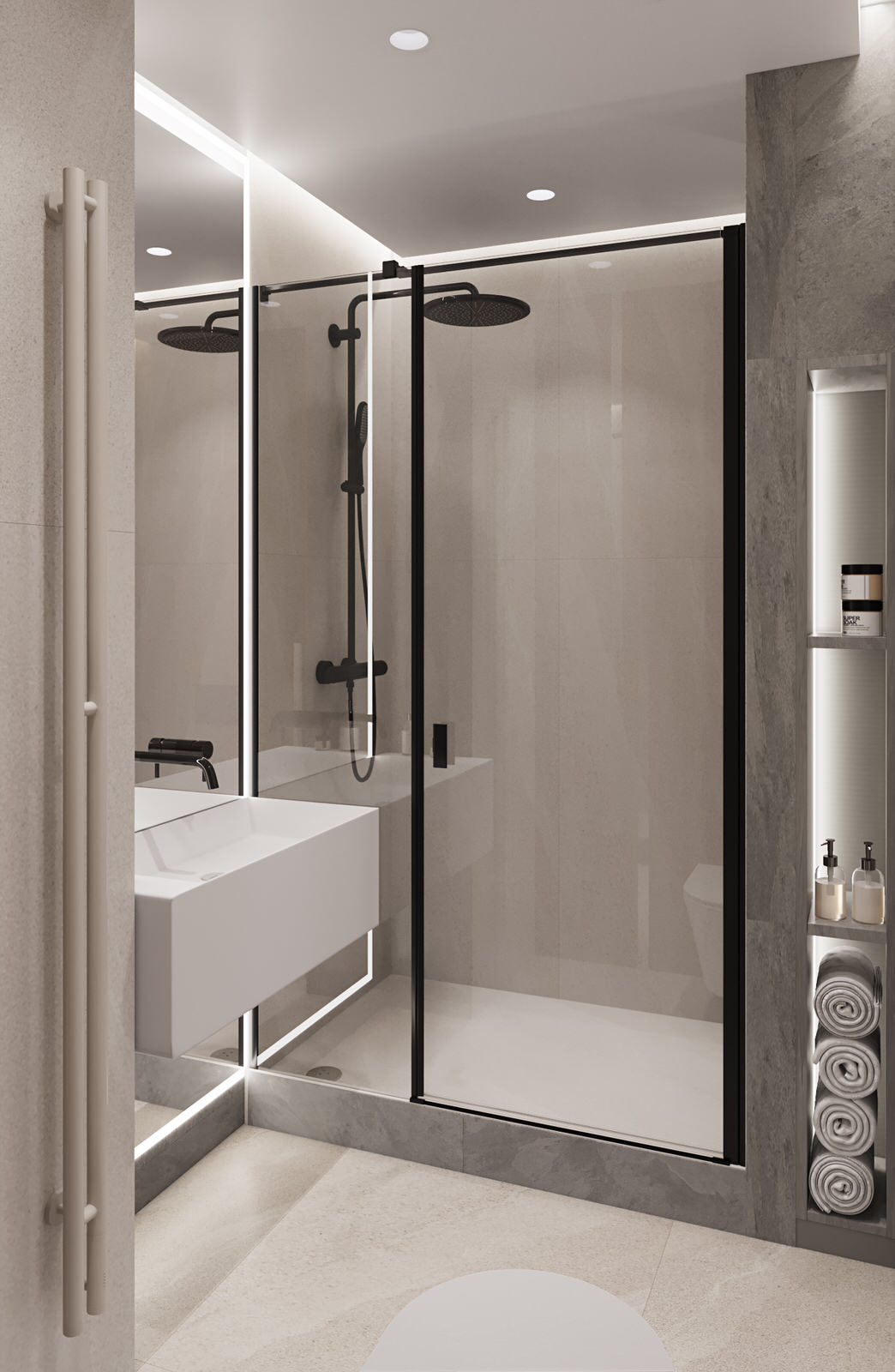 проект "Сдержанный комби на 87м2"