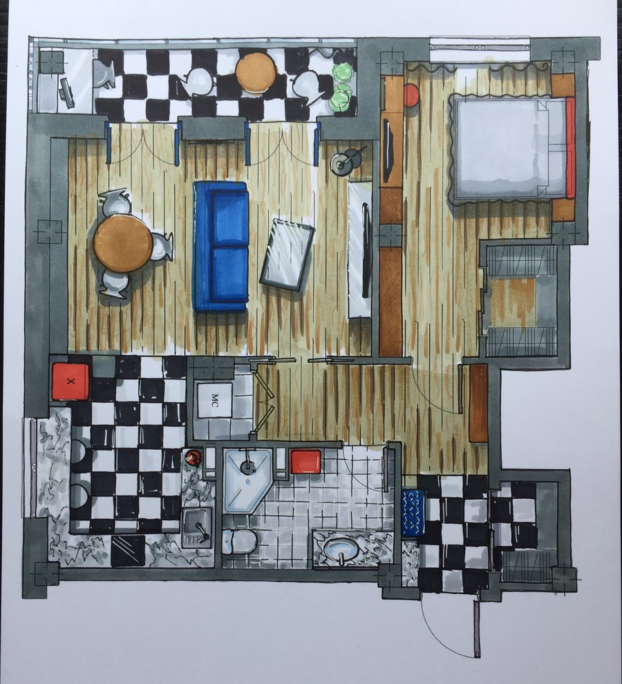 Двухкомнатная квартира