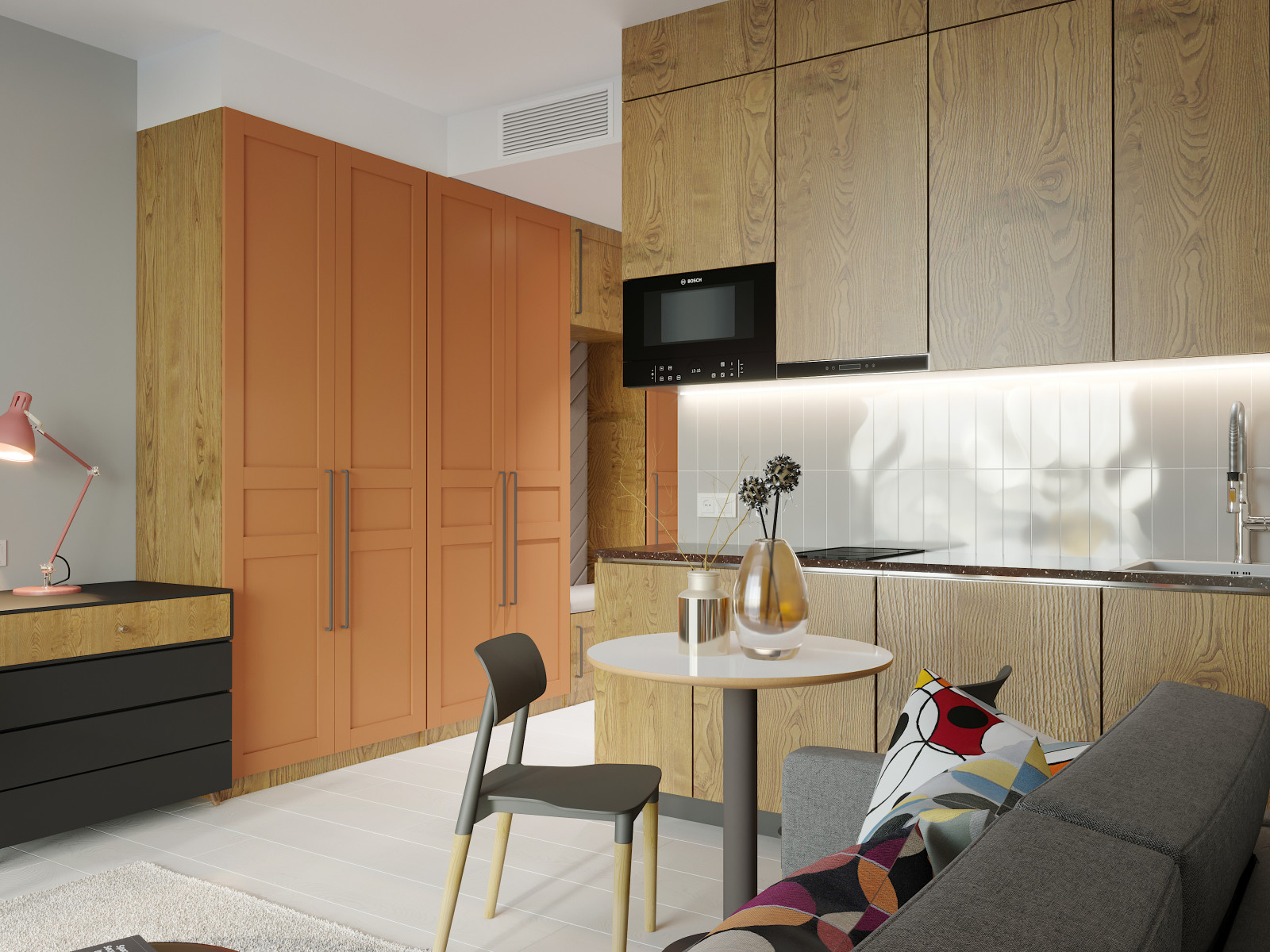 Номер SMART в современном стиле в апарт-отеле PRIME RESIDENCE