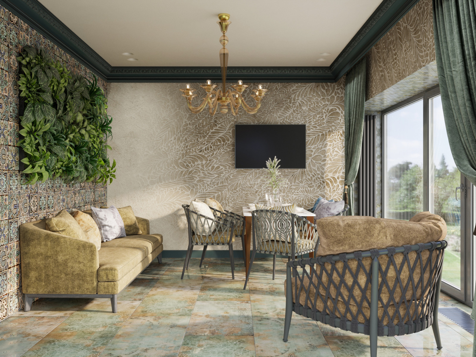 Дом с витражом, баня