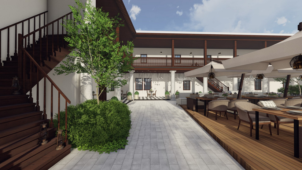 Обложка проекта: Летнее кафе на территории усадьбы Т. Рябининой