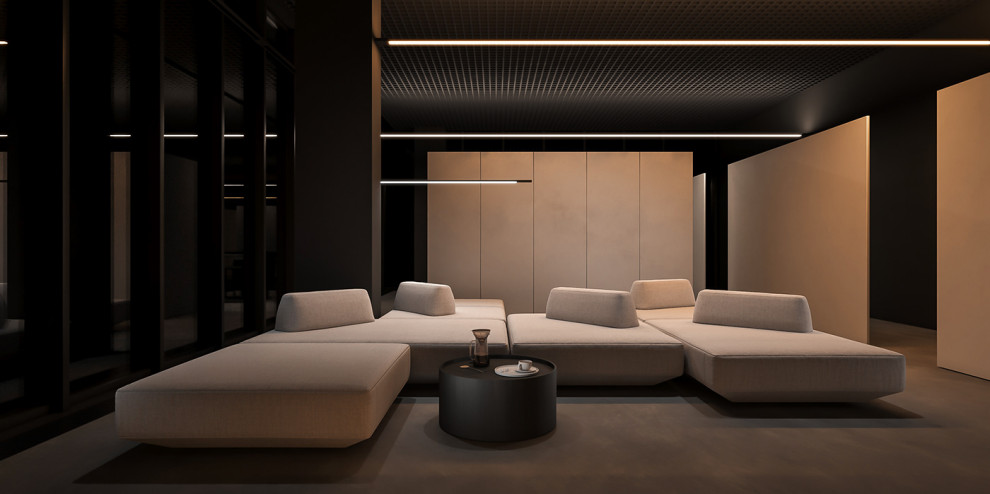 Обложка проекта: Теплый строгий интерьер EAE3DD