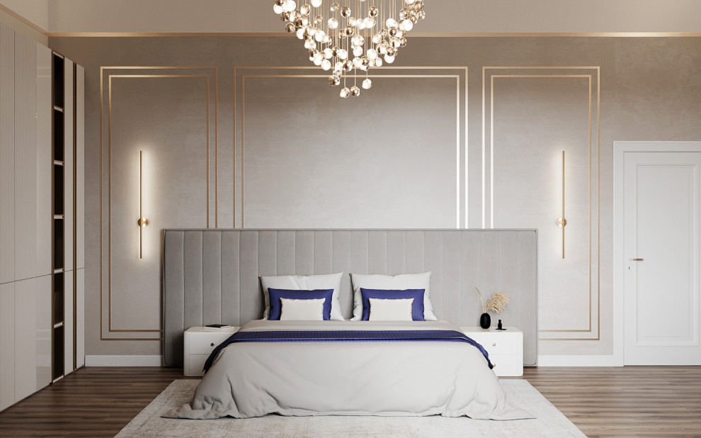 Спальная комната. Из дизайн проекта дома в поселке "Лесной остров"