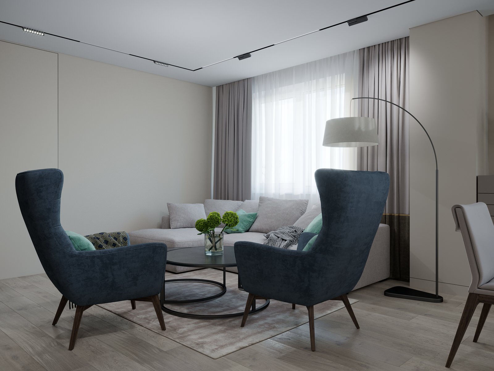 Проект оформления интерьера квартиры 90 кв.м