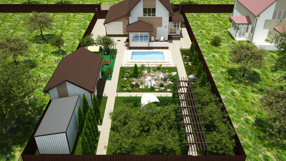 Проект архитектурного решения и благоустройства участка загородного дома