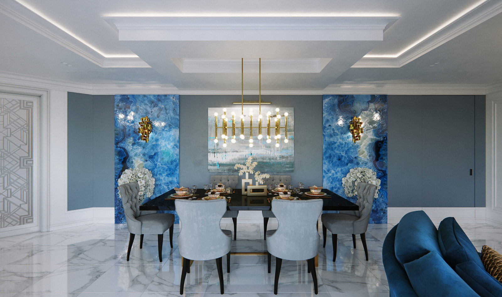 Интерьер пятикомнатной квартиры в неоклассике, г. Дюссельдорф, Германия