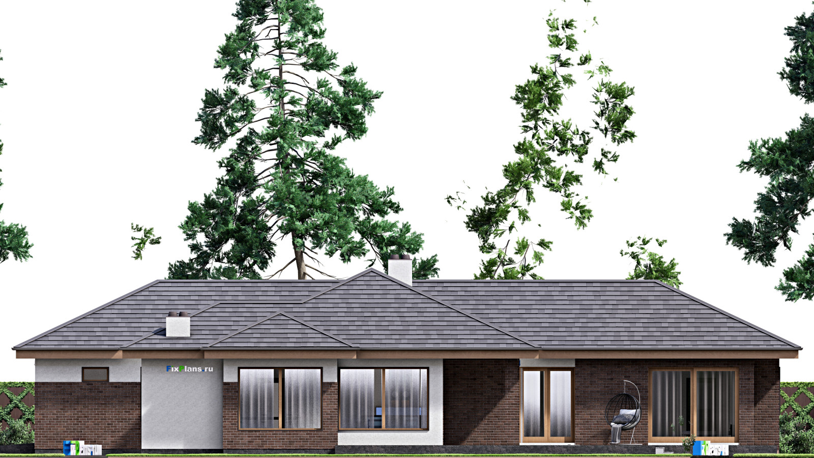 Проект одноэтажного дома 22х24м S348м2 F-15713