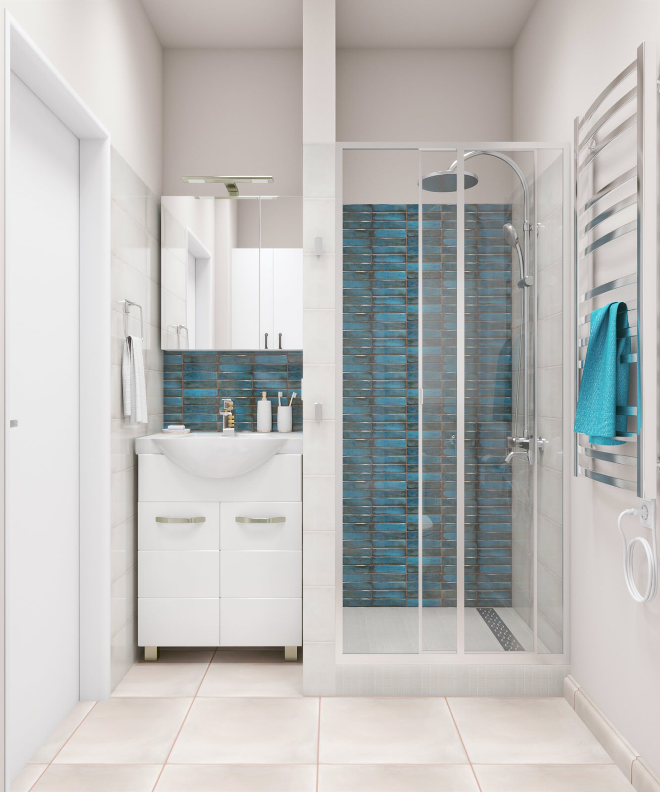 Синяя студия для краткосрочной аренды