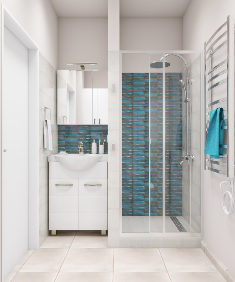 Синяя студия для краткосрочной аренды